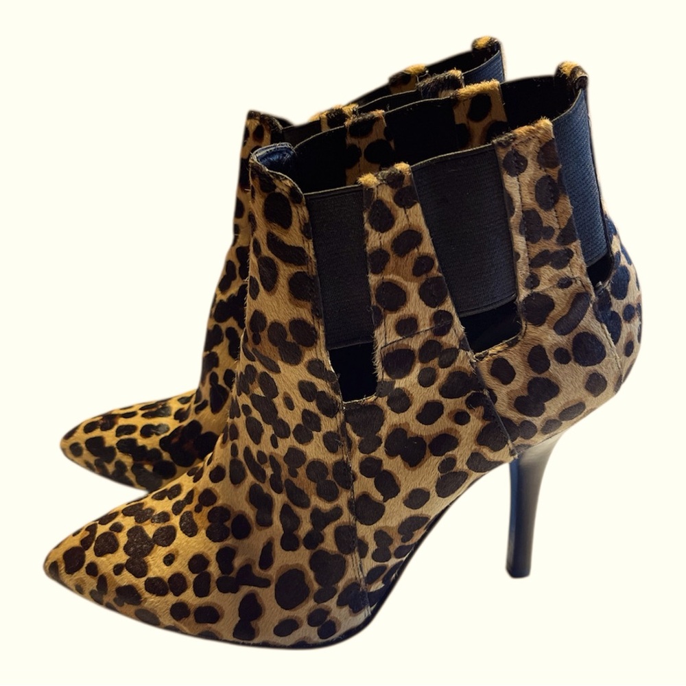 Nine West | Leopard Print Pony Hair Booties